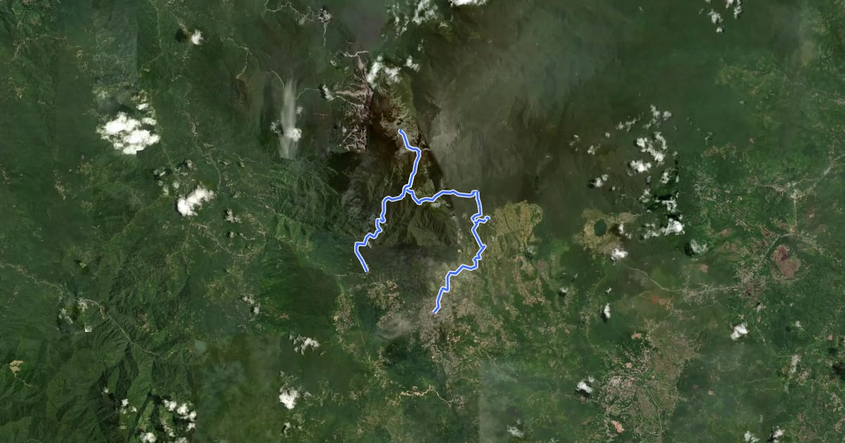 Маршрут Mt. Kinabalu Climbathon Summit Race на спутниковом снимке