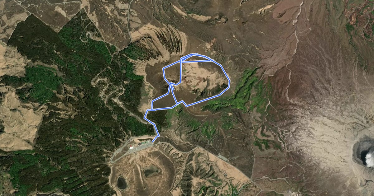 Маршрут Mt.Kishimadake Course на спутниковом снимке