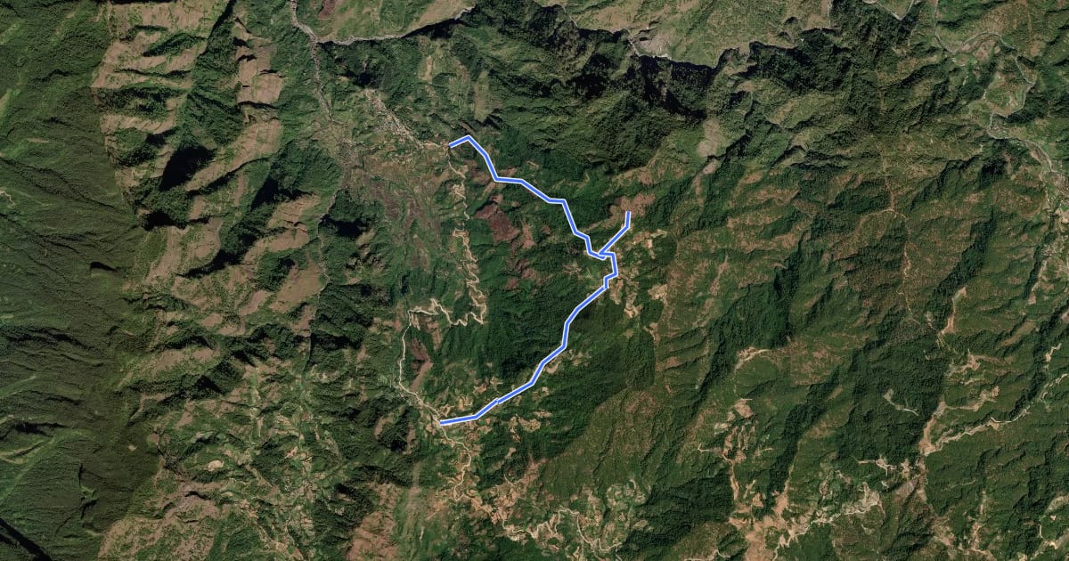 Маршрут Mt. Lobo Bakun Traverse на спутниковом снимке