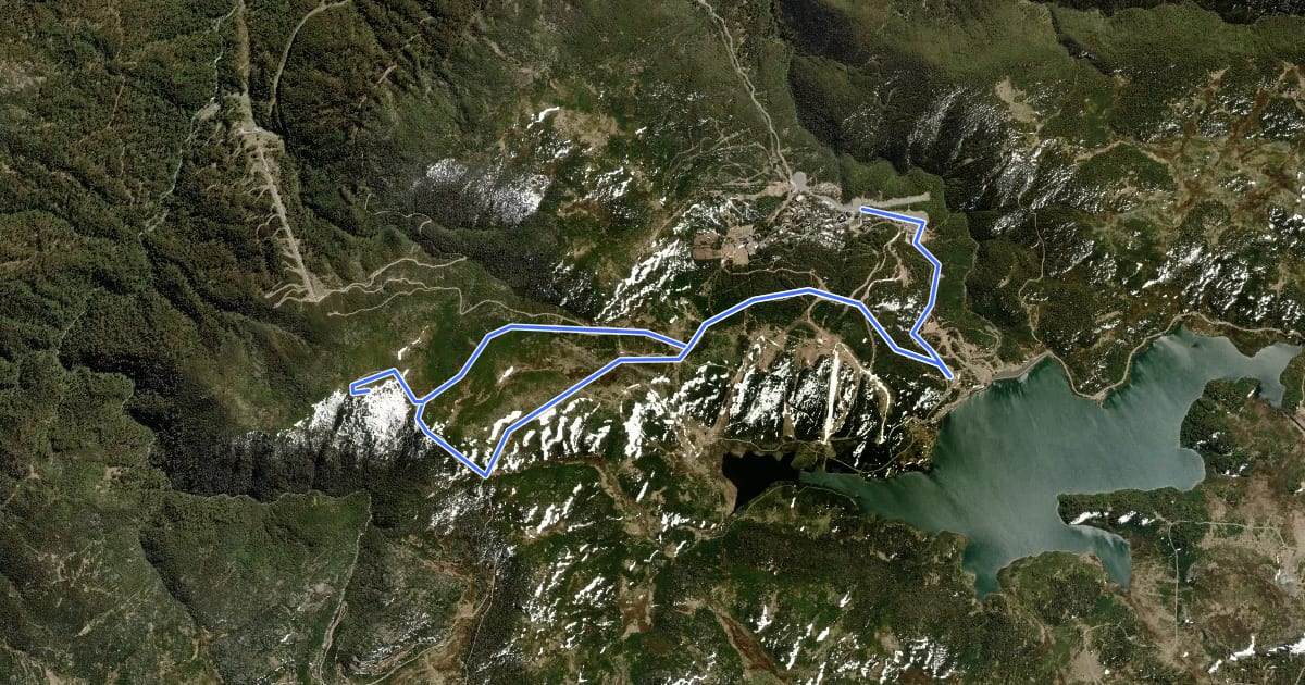 Маршрут Mt Mackay Loop на спутниковом снимке