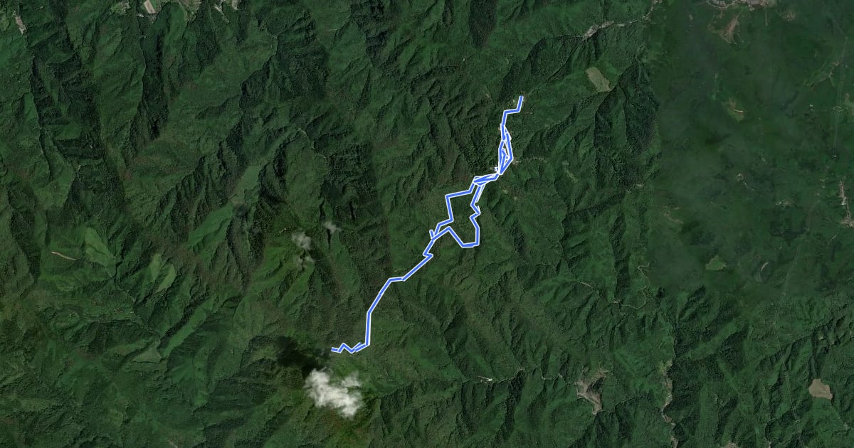 Маршрут Mt. Odake Loop на спутниковом снимке