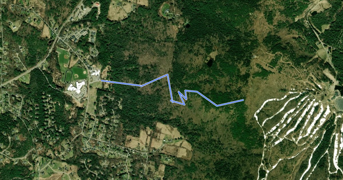 Маршрут Mt. Rowe Trail на спутниковом снимке