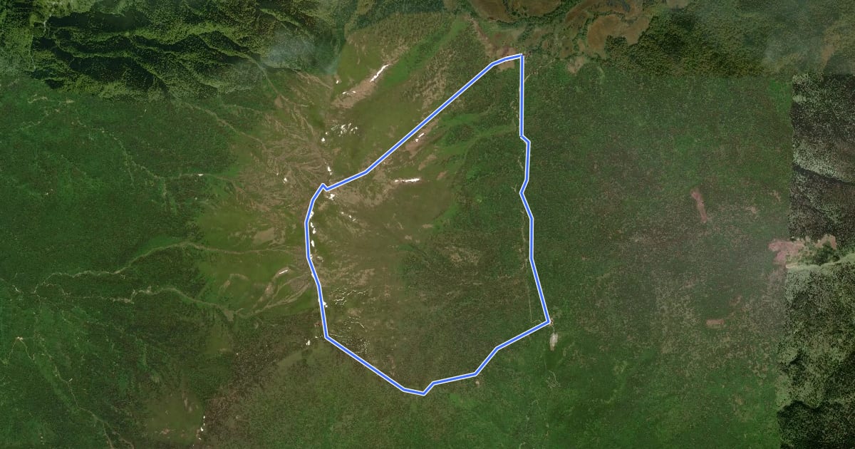 Маршрут Mt. Shibutsu Loop на спутниковом снимке