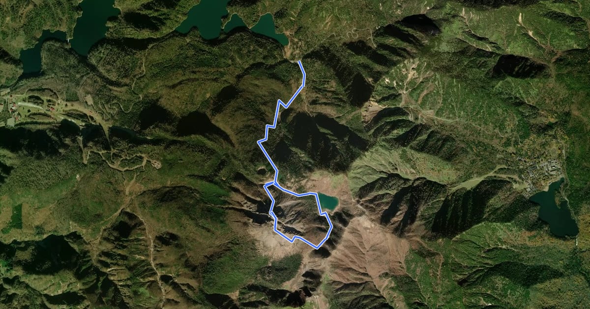 Маршрут Mt. Shirane - Sugamuna Campground Trail на спутниковом снимке