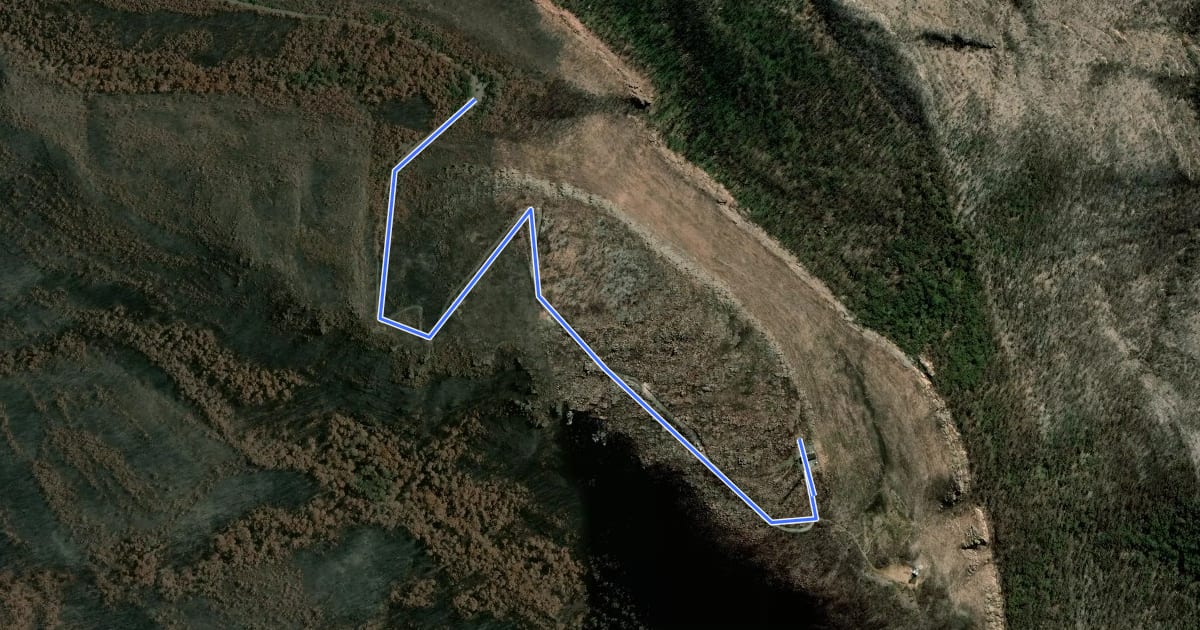 Маршрут Mt William на спутниковом снимке