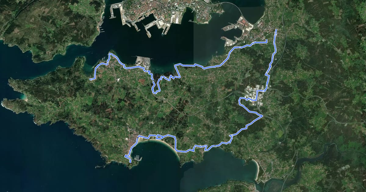 Маршрут Mtb 1 на спутниковом снимке