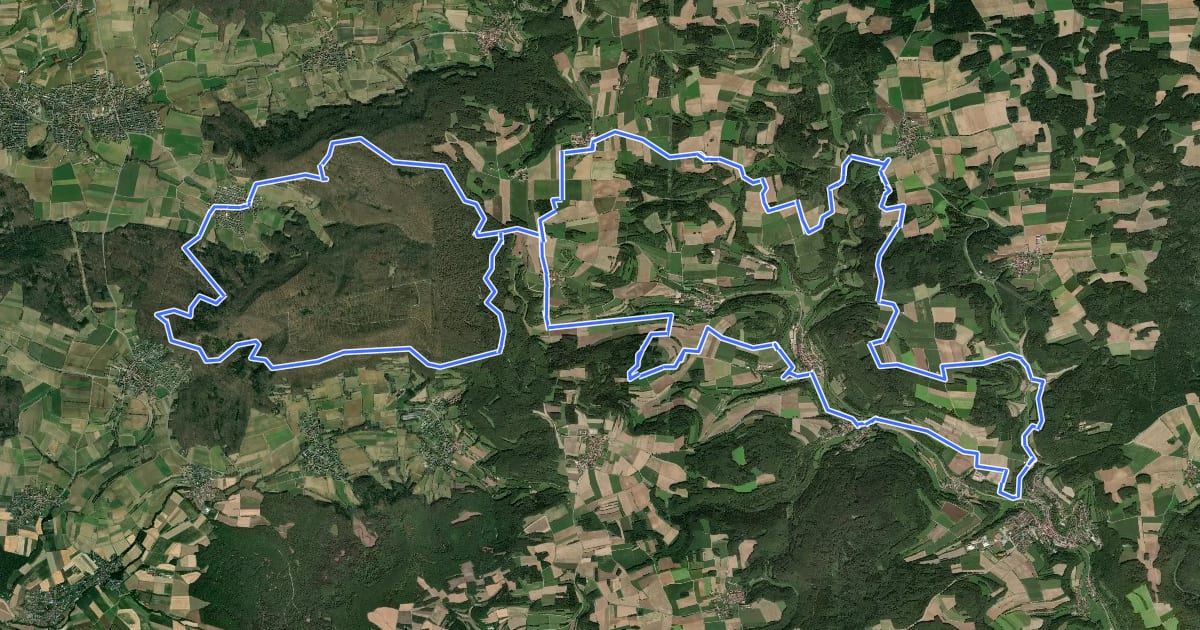 Маршрут MTB 1 Geisberg на спутниковом снимке