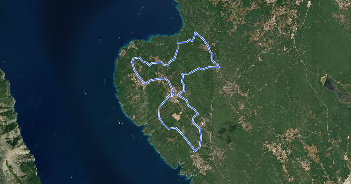 Маршрут MTB 10 на спутниковом снимке