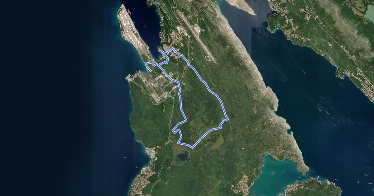 Маршрут MTB 14 на спутниковом снимке