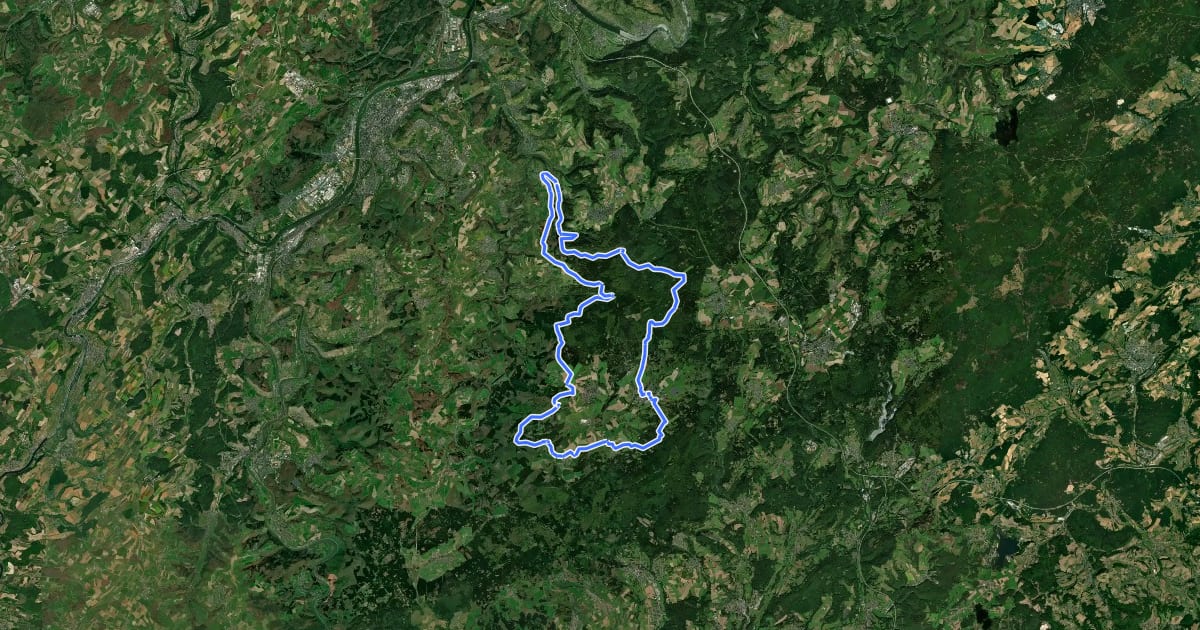 Маршрут MTB 2 (schwarz) "Berg- und Talsperren-Tour" на спутниковом снимке