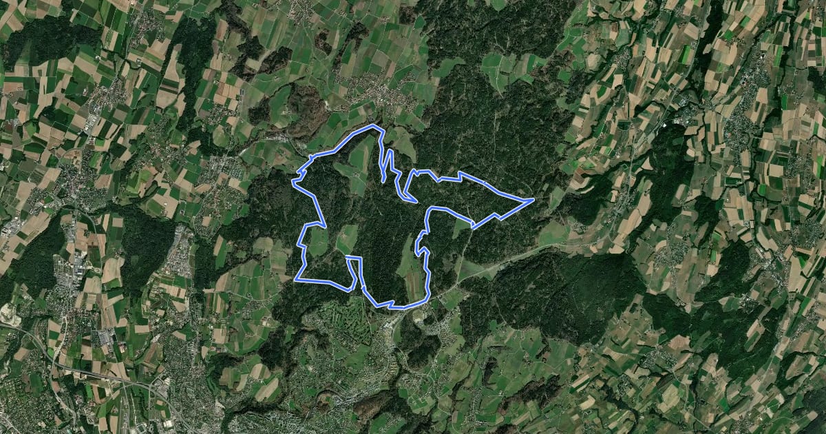 Маршрут MTB 20km на спутниковом снимке