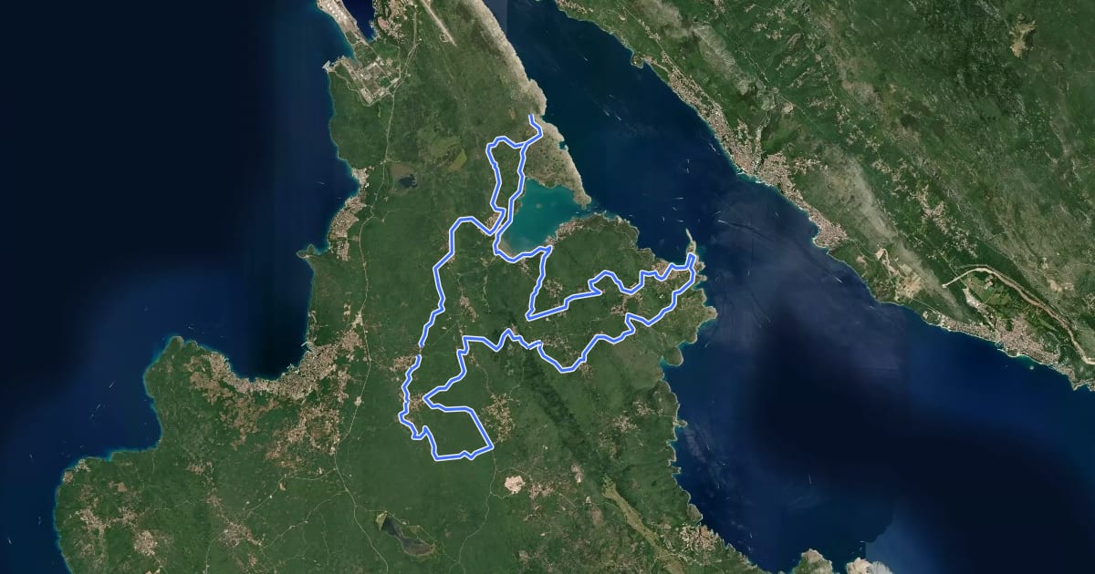 Маршрут MTB 21 на спутниковом снимке