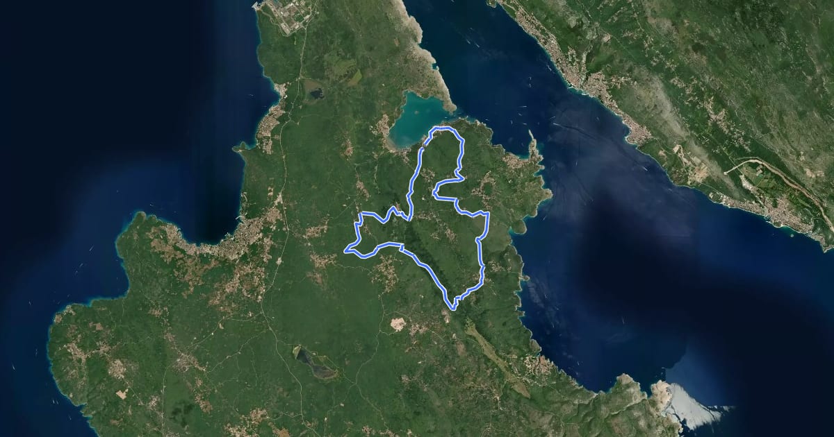Маршрут MTB 22 на спутниковом снимке