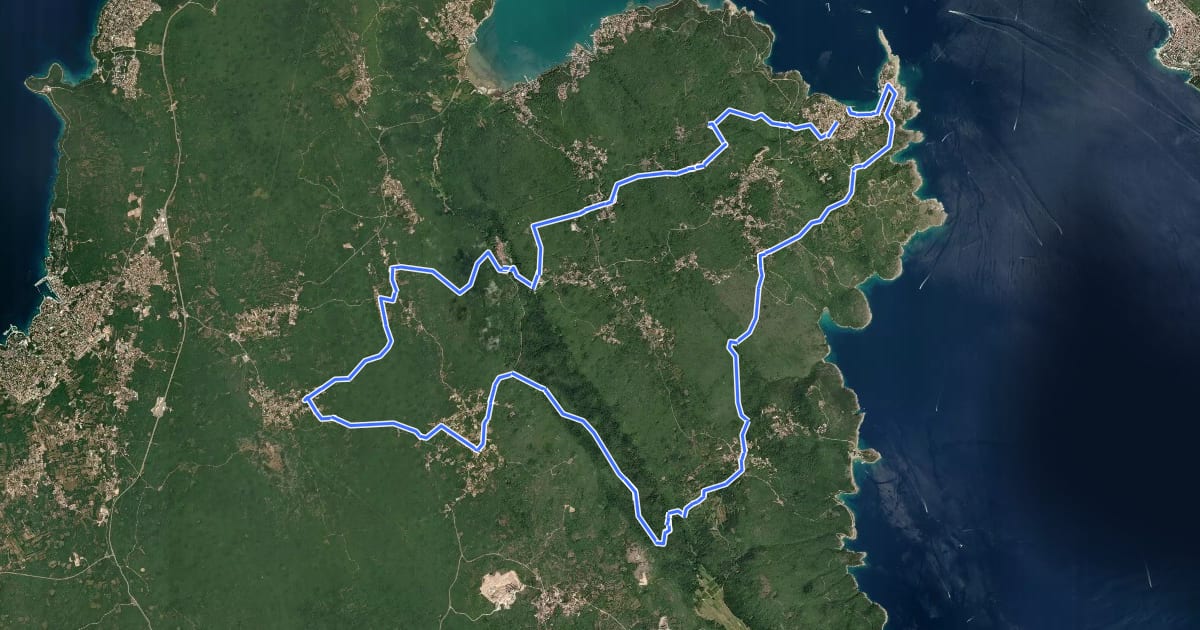 Маршрут MTB 23 на спутниковом снимке