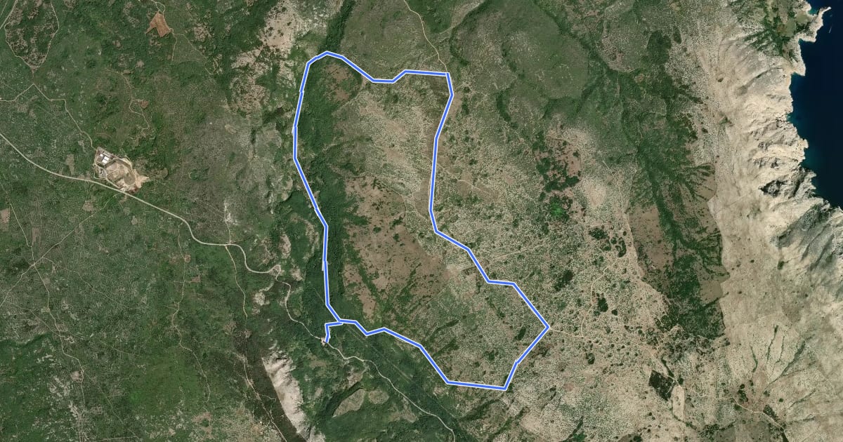 Маршрут MTB 3 на спутниковом снимке