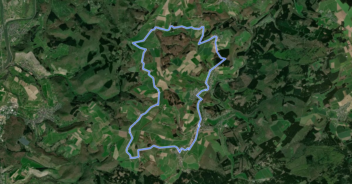 Маршрут MTB 4 - Tour der schönen Aussichten на спутниковом снимке