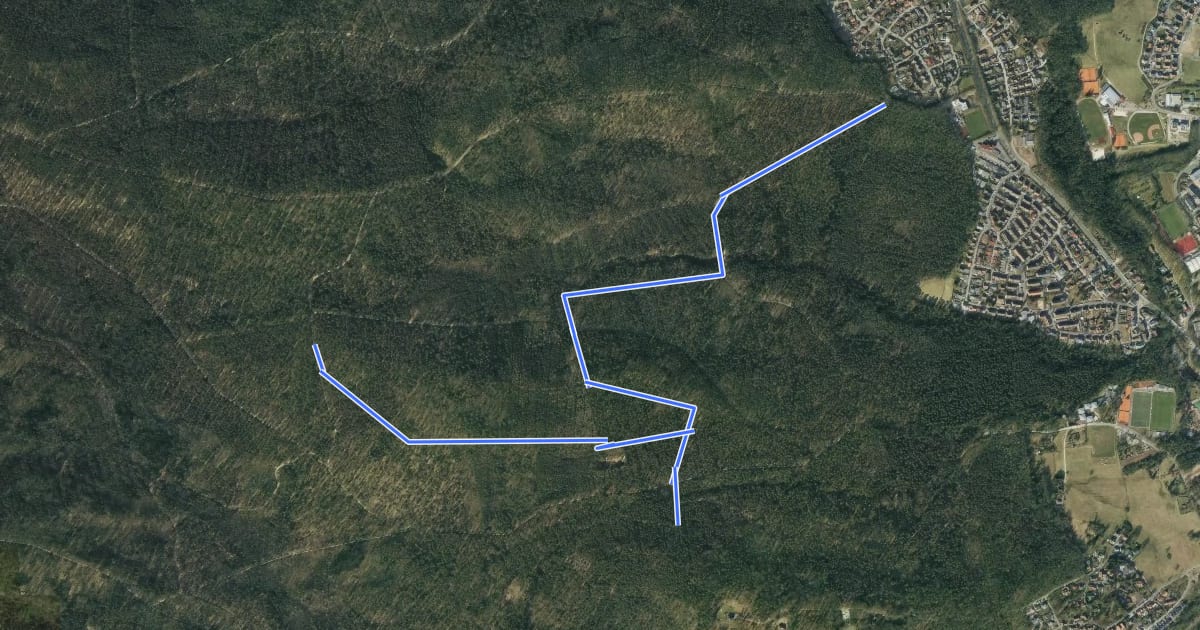 Маршрут mtb на спутниковом снимке