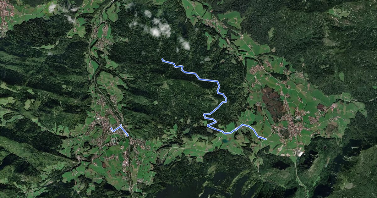 Маршрут MTB 68 Chiemgau Marathon на спутниковом снимке