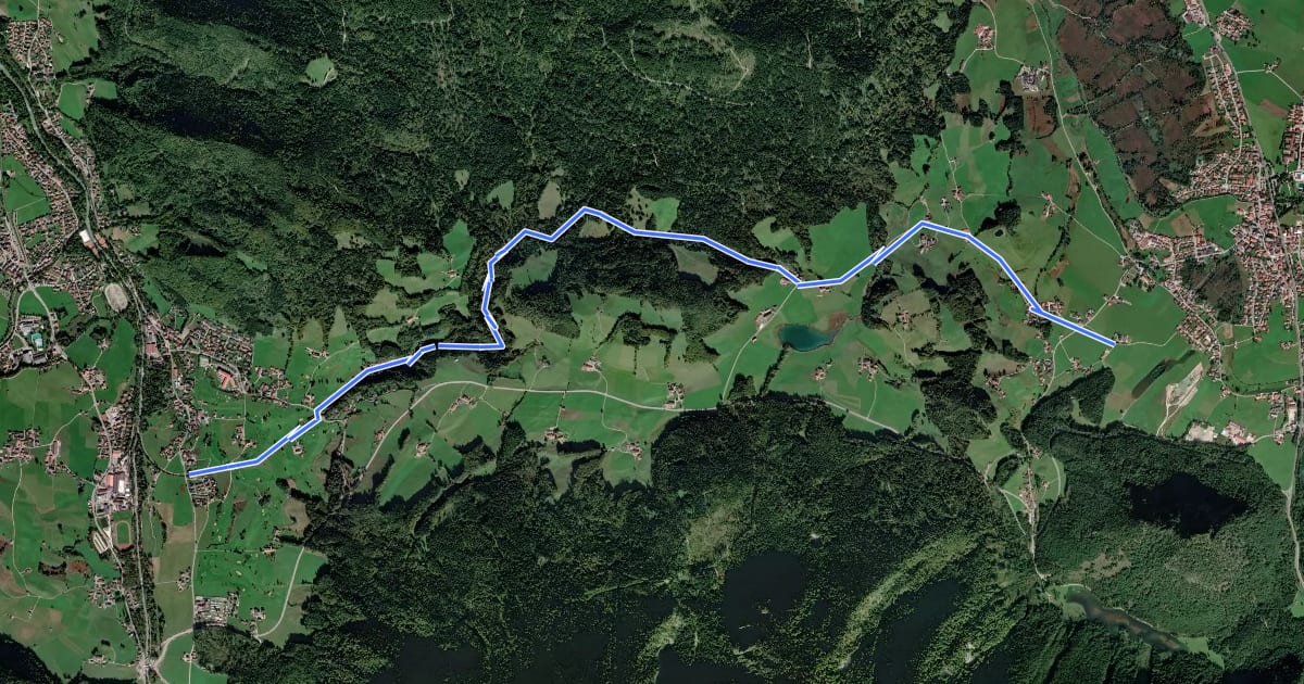 Маршрут MTB 78 Rauschberg-Kienberg Runde на спутниковом снимке