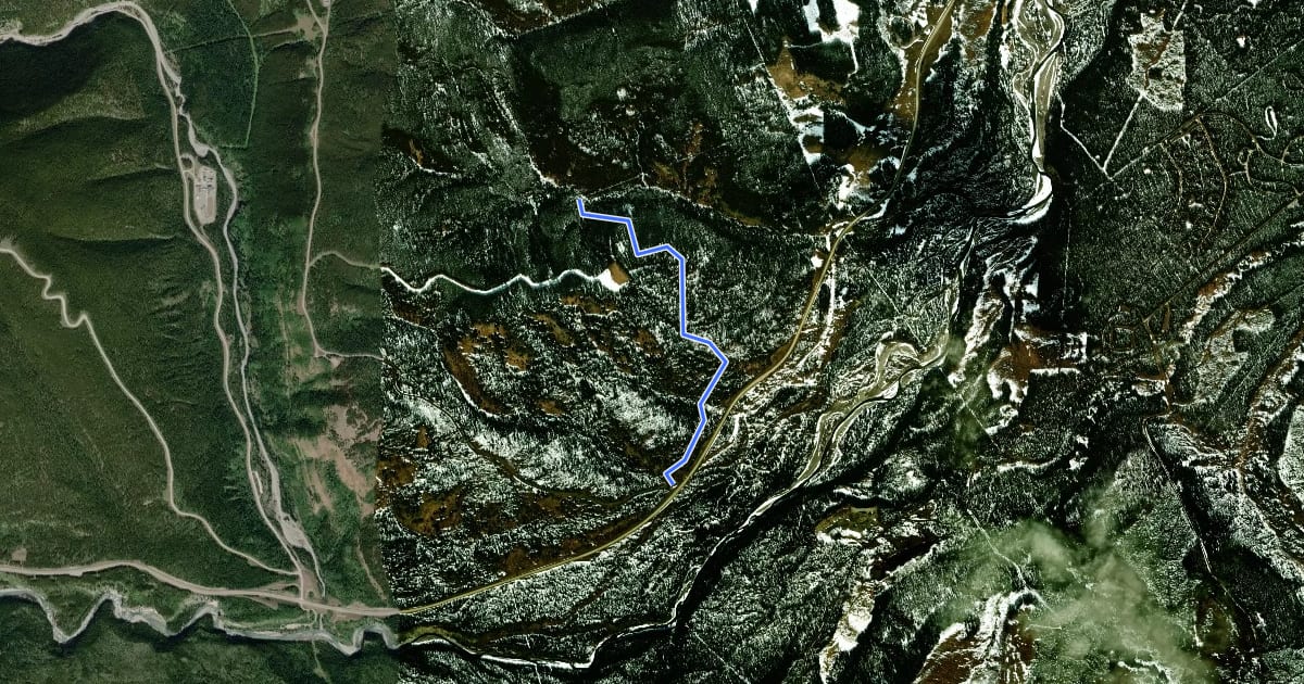 Маршрут MTB: A Stone's Throw на спутниковом снимке