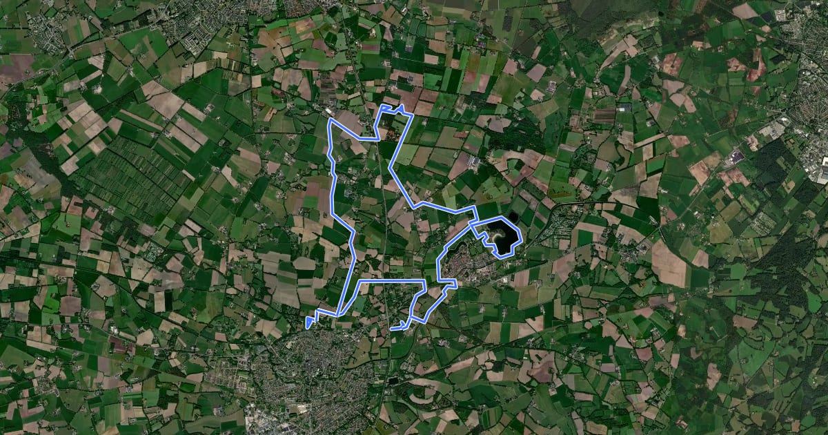 Маршрут MTB Aalten (Oost) на спутниковом снимке