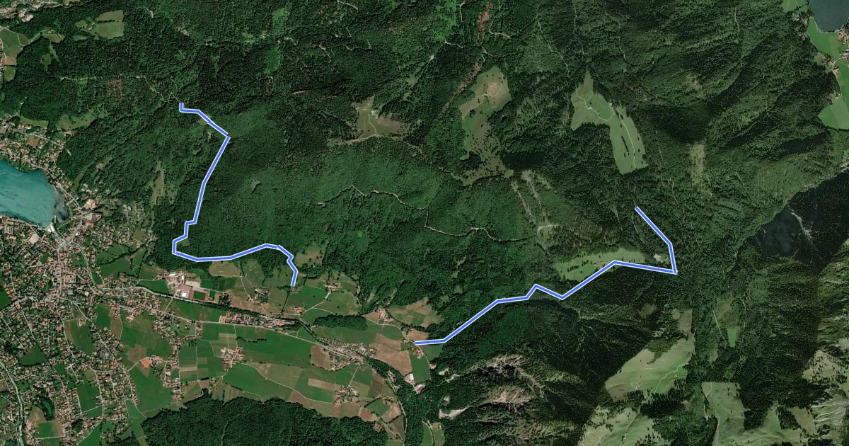 Маршрут MTB Alpbach über Gindel Alm на спутниковом снимке