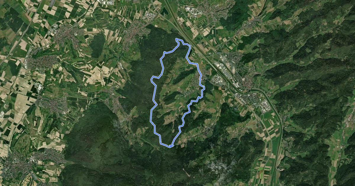 Маршрут MTB Auf Kohlengräbers Spuren на спутниковом снимке