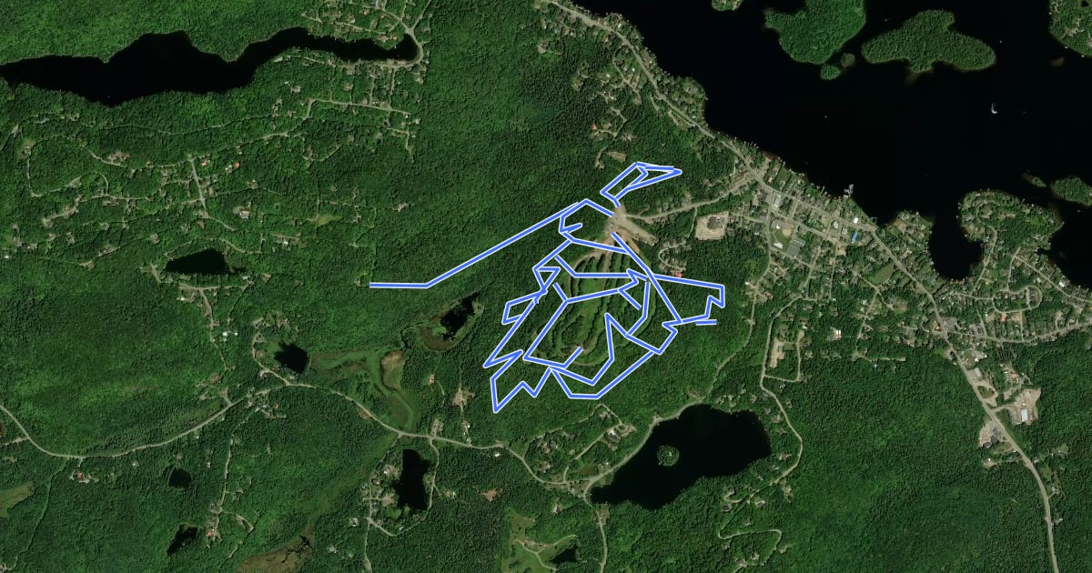 Маршрут MTB Avalanche на спутниковом снимке