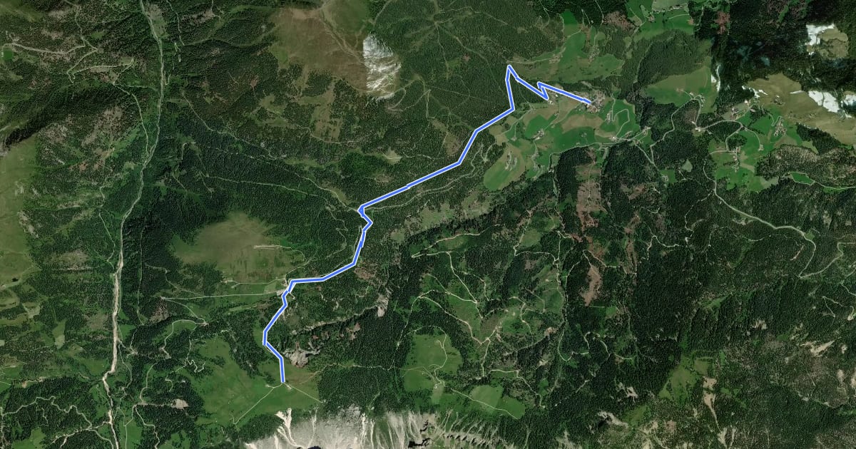 Маршрут MTB Börz-Track на спутниковом снимке