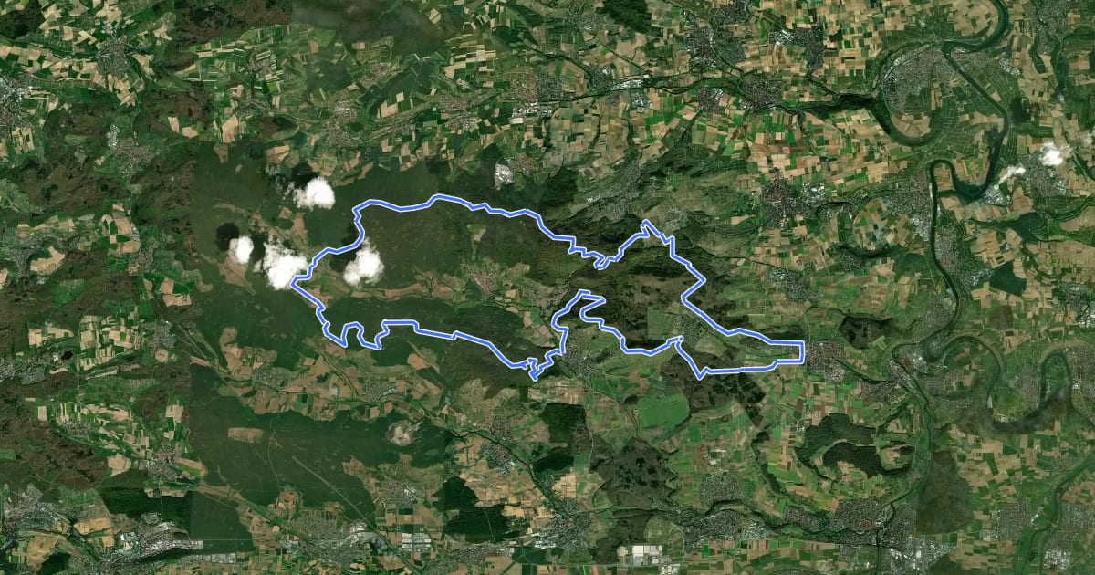 Маршрут MTB Baiselbergtour (Tour 5) на спутниковом снимке