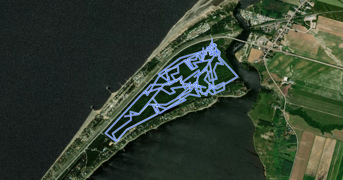 Маршрут MTB Banc-de-Sable на спутниковом снимке