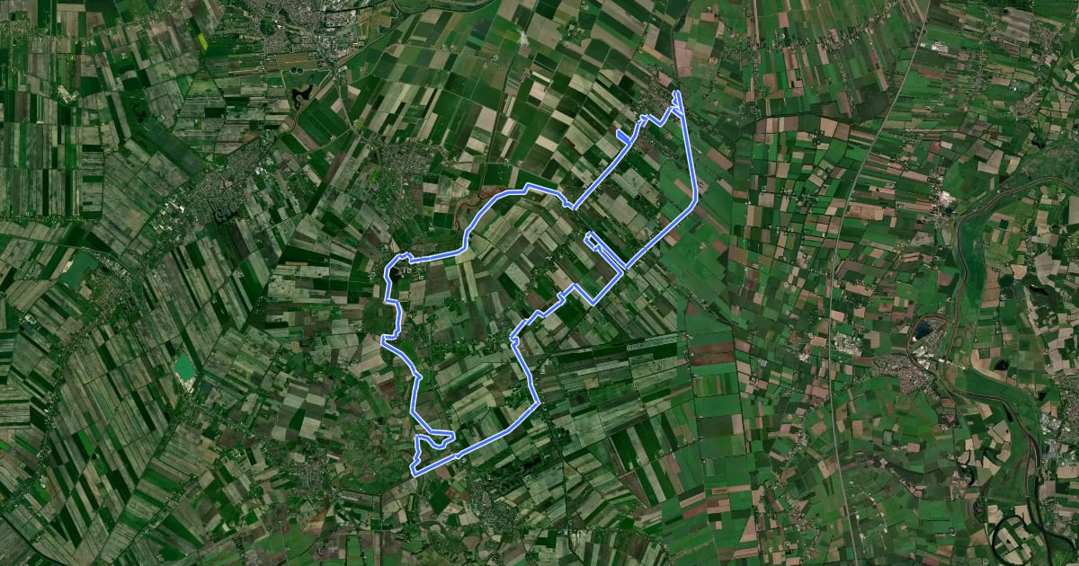 Маршрут MTB Bellingwolde на спутниковом снимке