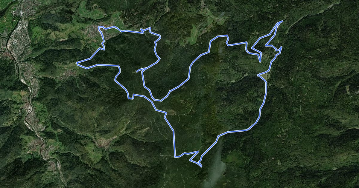 Маршрут MTB Über Eyachtal und Langmartskopf на спутниковом снимке