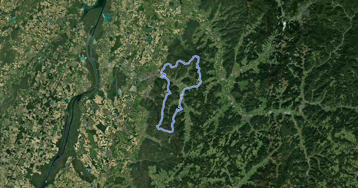 Маршрут MTB Berg und Tal-Tour на спутниковом снимке