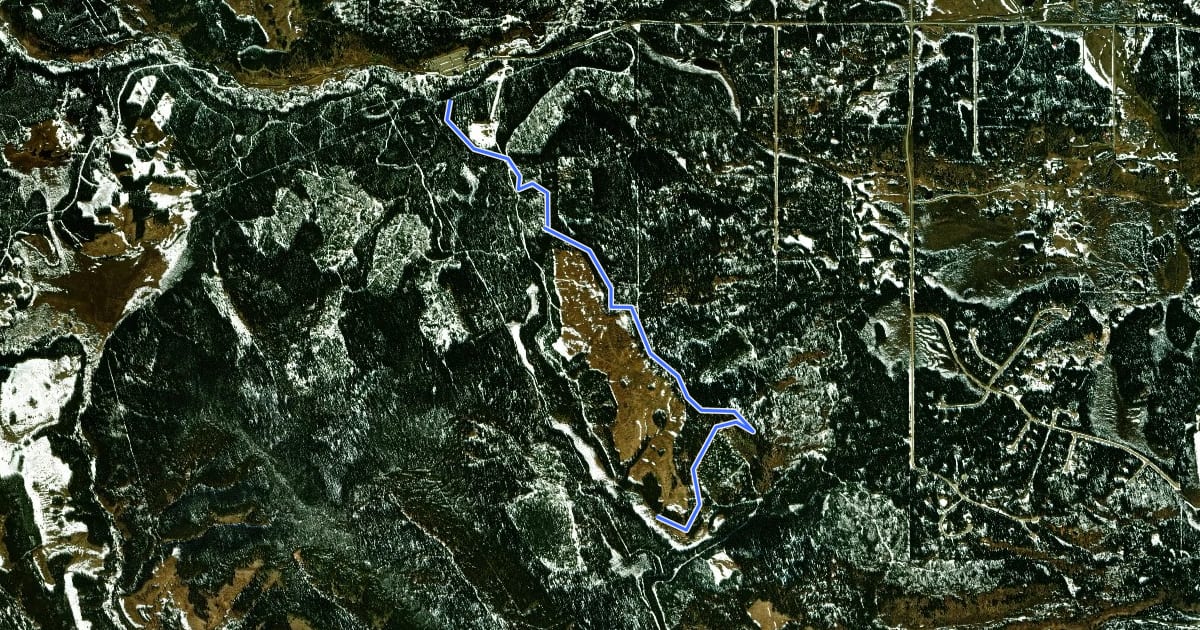 Маршрут MTB: Boundary Ridge на спутниковом снимке