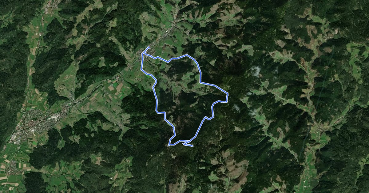 Маршрут MTB Brandenkopf-Trip на спутниковом снимке