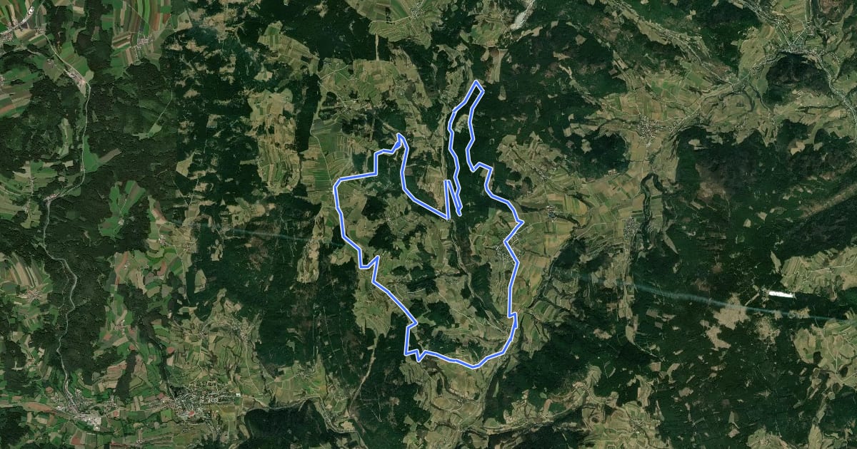 Маршрут MTB Braunegg-Strecke на спутниковом снимке