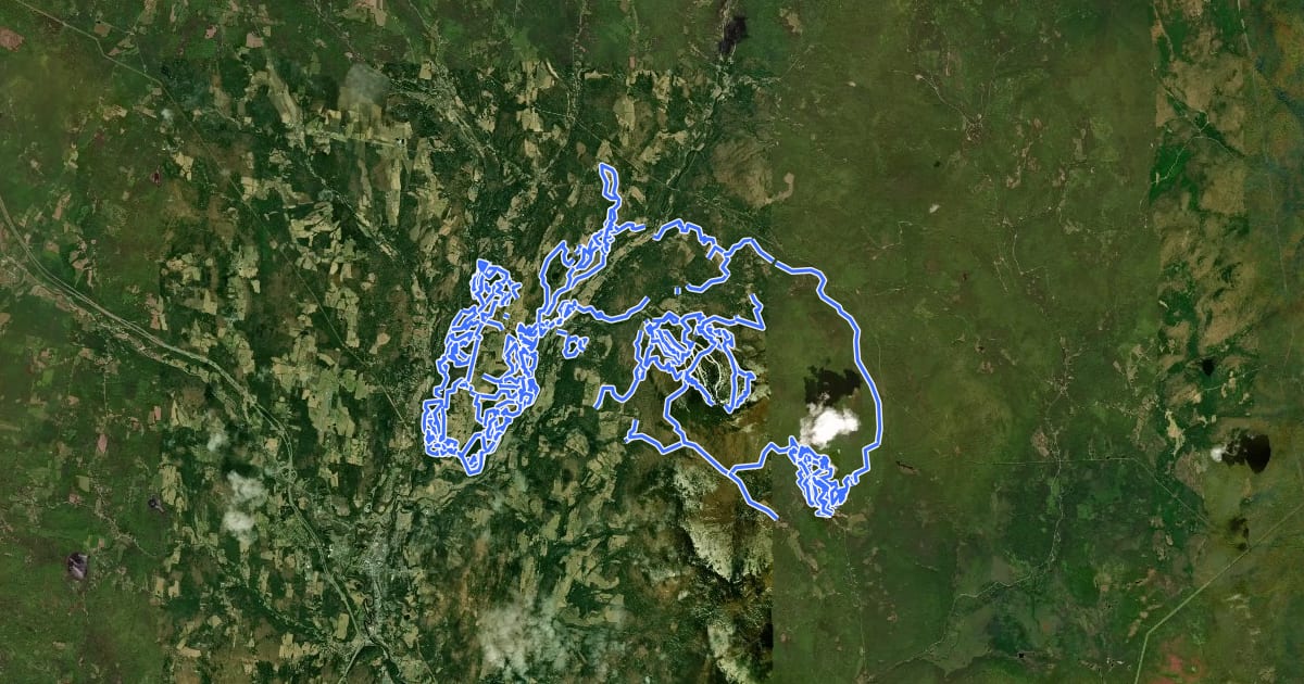 Маршрут MTB Burke Area на спутниковом снимке