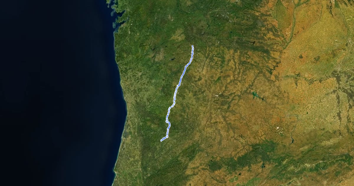 Маршрут Mtb Caminho Português do Interior на спутниковом снимке