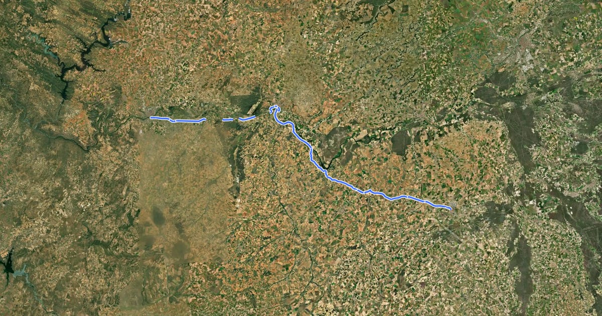 Маршрут Mtb Camino de Levante на спутниковом снимке