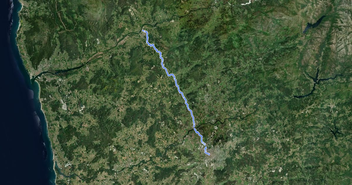 Маршрут Mtb Camino Torres - 03 Caminho de Santiago Braga на спутниковом снимке