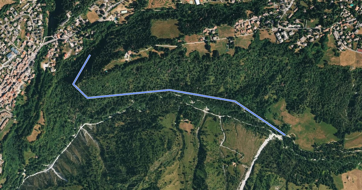 Маршрут MTB Castione - Castione della Presolana - Val di tede на спутниковом снимке