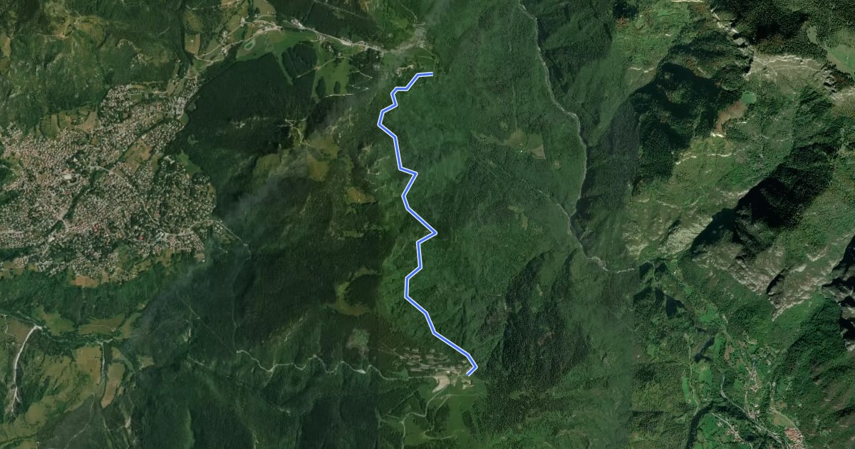 Маршрут MTB Castione - Foresta Demaniale Regionale на спутниковом снимке