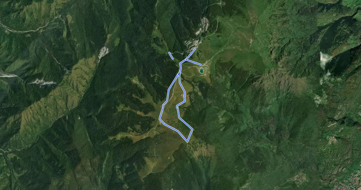 Маршрут MTB Castione - salita al monte Alto на спутниковом снимке