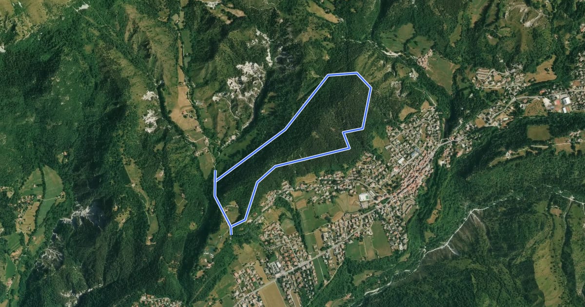 Маршрут MTB Castione - san Leonardo на спутниковом снимке