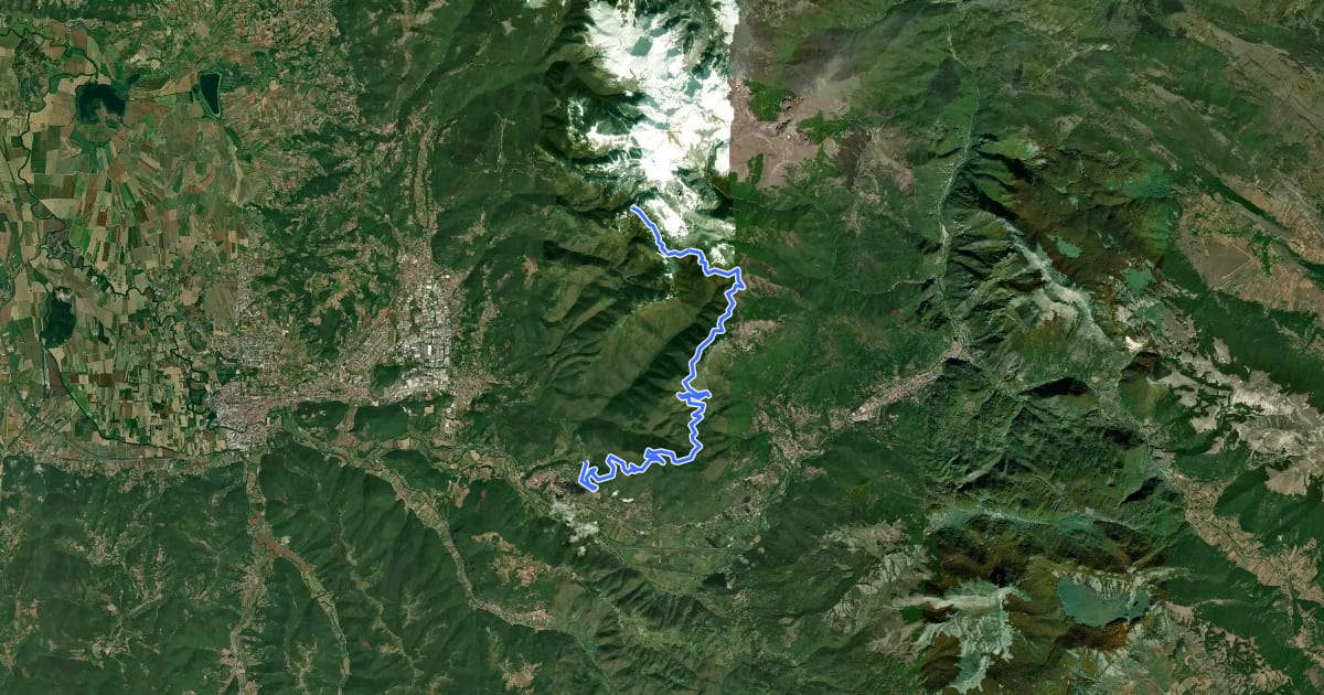 Маршрут MTB: Cittaducale - Cimata di Castello - I Tre Faggi на спутниковом снимке