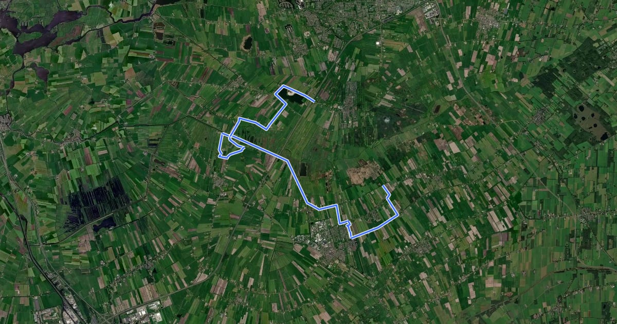 Маршрут MTB D7B Rood на спутниковом снимке