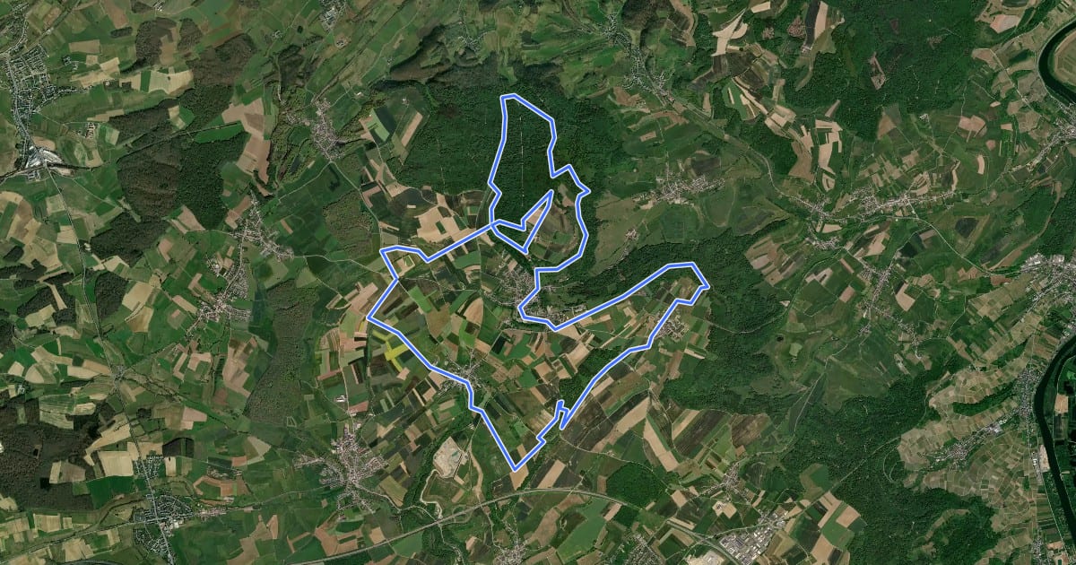Маршрут MTB Dalheim на спутниковом снимке