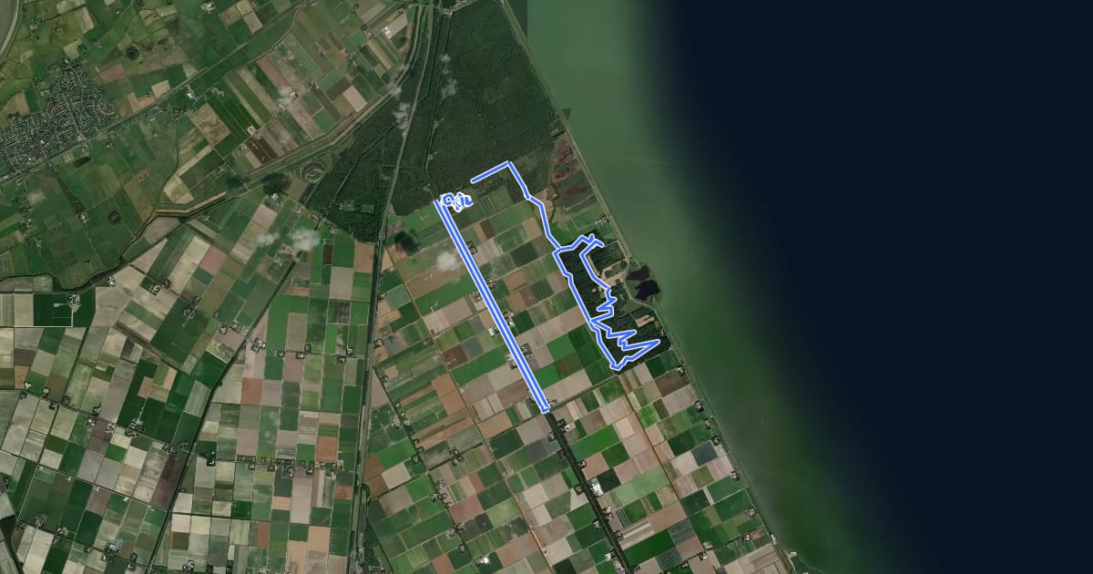Маршрут MTB Dijkgatbos (Wieringerwerf) на спутниковом снимке