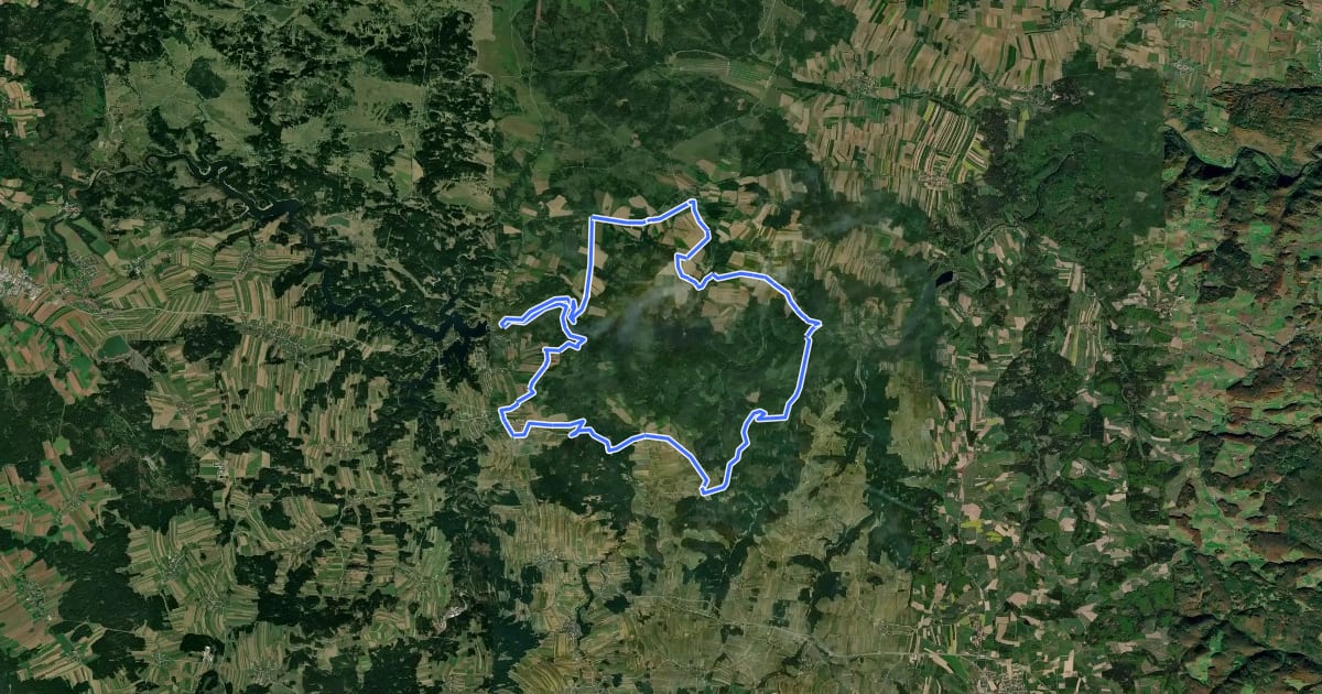 Маршрут MTB Dobrasee - Strecke на спутниковом снимке